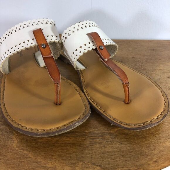 AMERICAN Eagle leather thong sandals size 8 - Picture 2 of 6